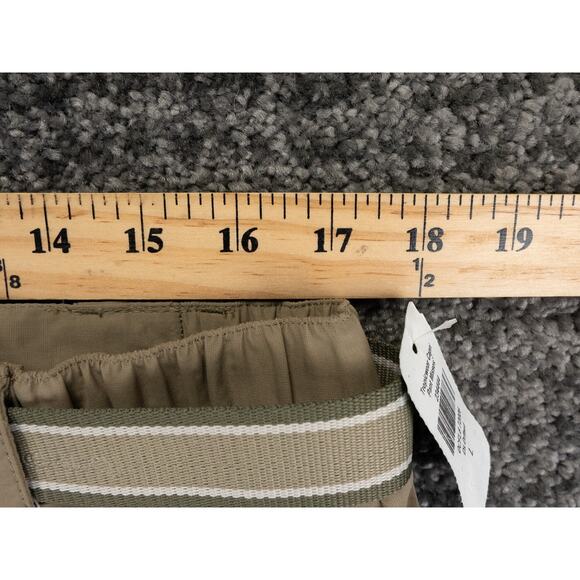 LL Bean Pants Womens Large Beige Tropicwear Capri Elastic Waist Belted Nylon NWT - Picture 6 of 12